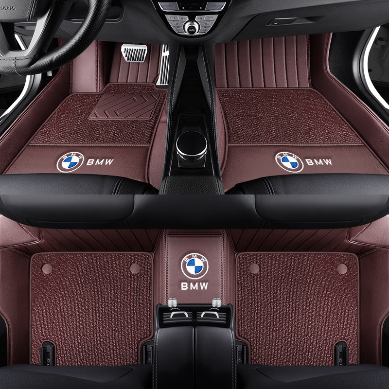 26 BMW Série 3 330Li 325Li Tapetes de couro genuíno para pés Série 5 530Li Tapete de carro dedicado X3X5 totalmente cerc