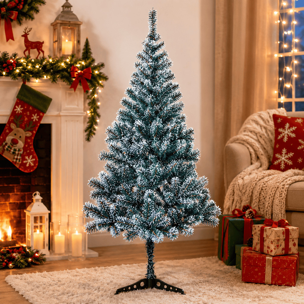 Árvore de Natal Pinheiro 90cm/120cm/150cm/180cm 320 Galhos Pinheiro Artificial Desmontável Decoração Natalina