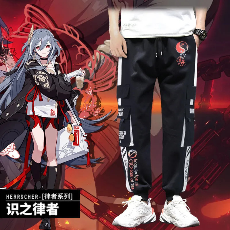 Jogo Honkai : Star Rail Robin Cosplay Calças Casuais Homem Verão Moda Anime jogger