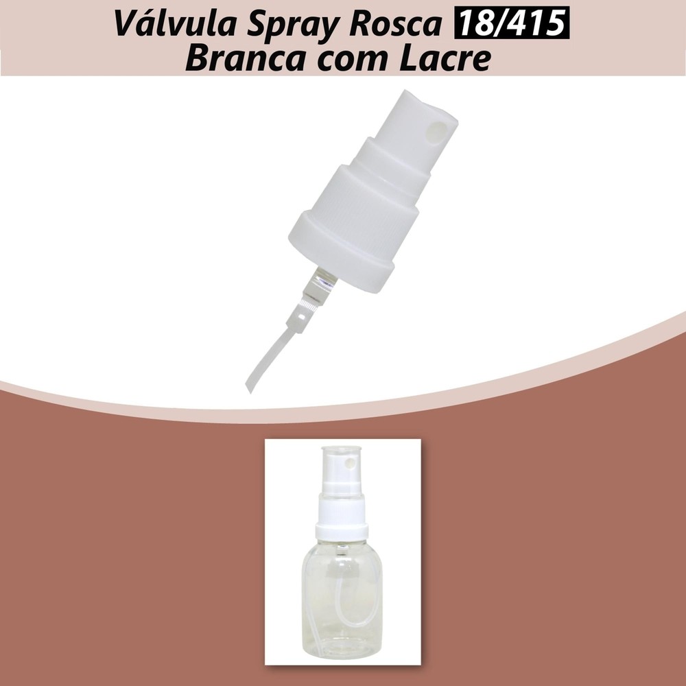 Válvula Spray Rosca 18/415 Branca com Lacre (10 unidades)