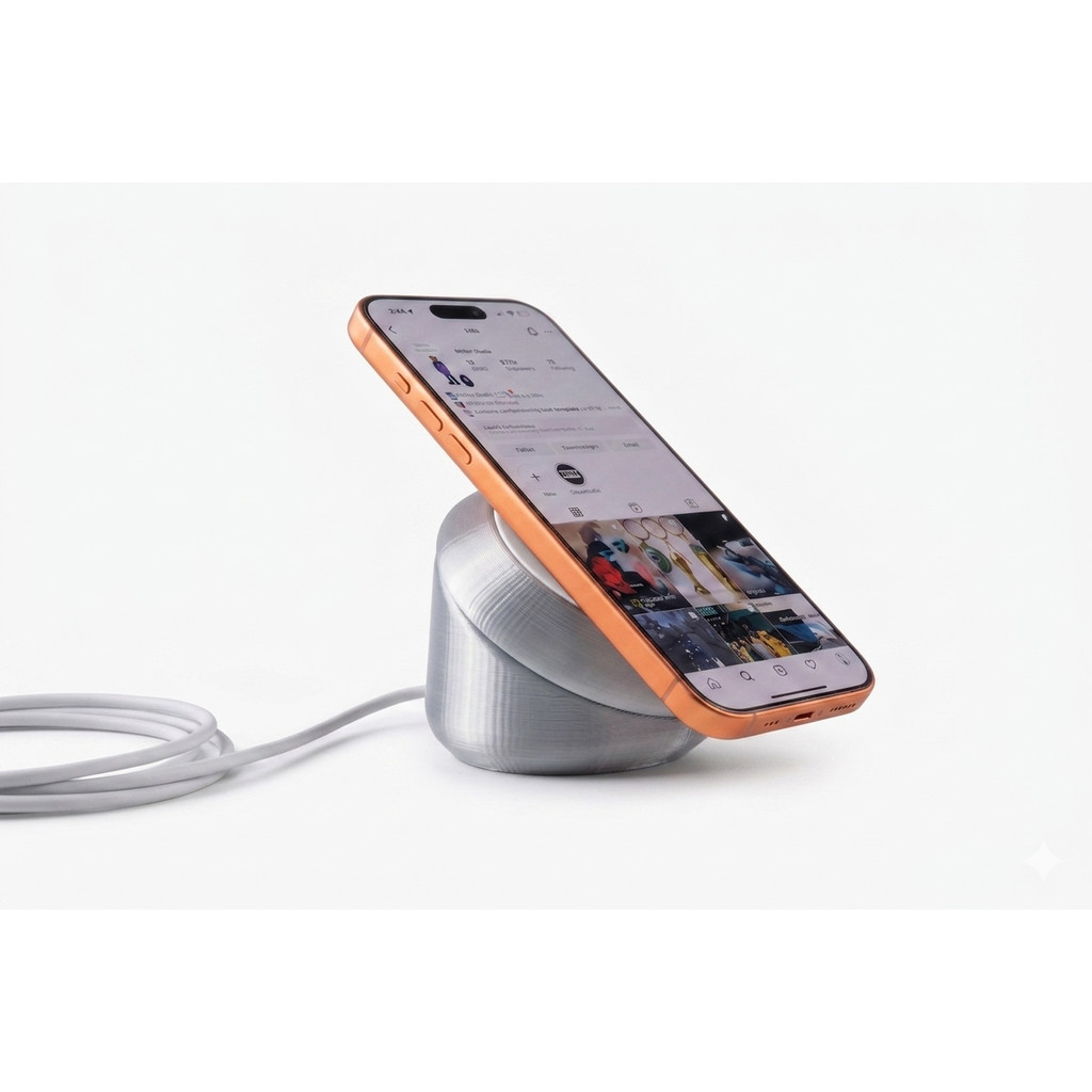 Suporte Mesa MagSafe  iPhone  Carregador 15w Personalizavel