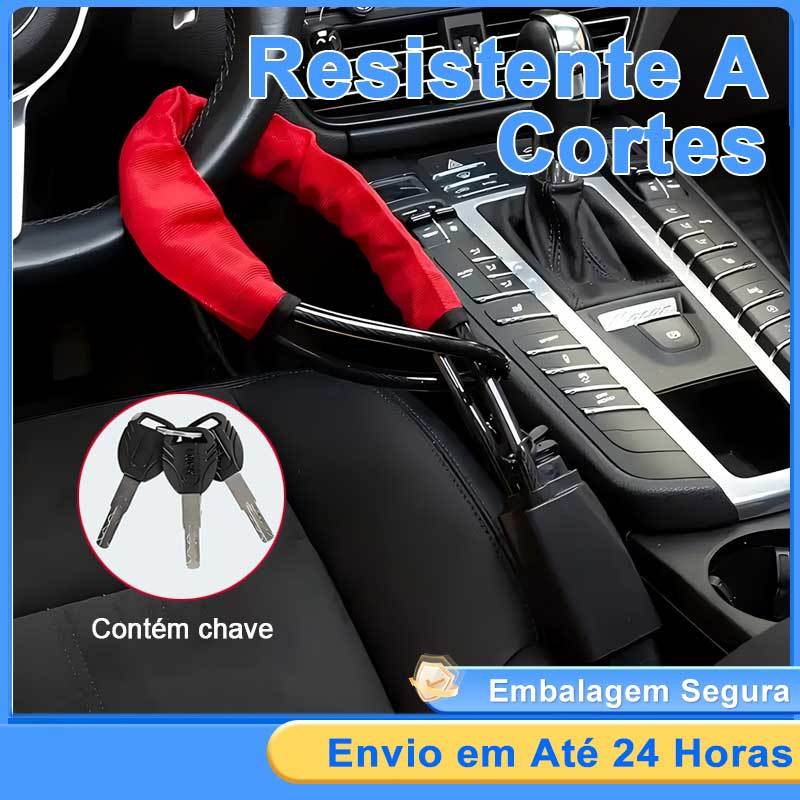 Trava Volante Anti-Roubo para Carro, Bloqueio Cinto Segurança Universal com 3 Chaves, Segurança Veicular Resistent