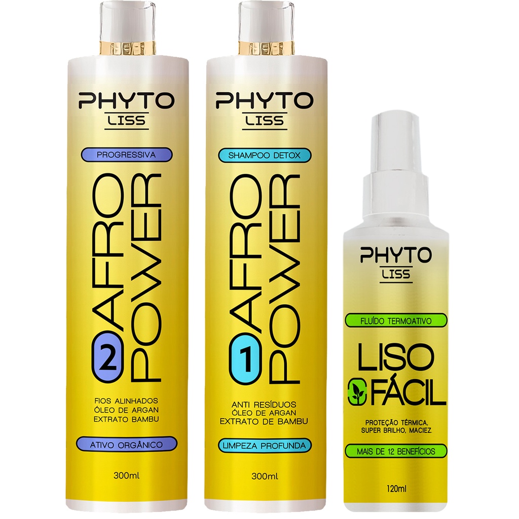 Kit Selagem Afro Sem formol 300ml A Melhor Do Brasil + Protetor Térmico