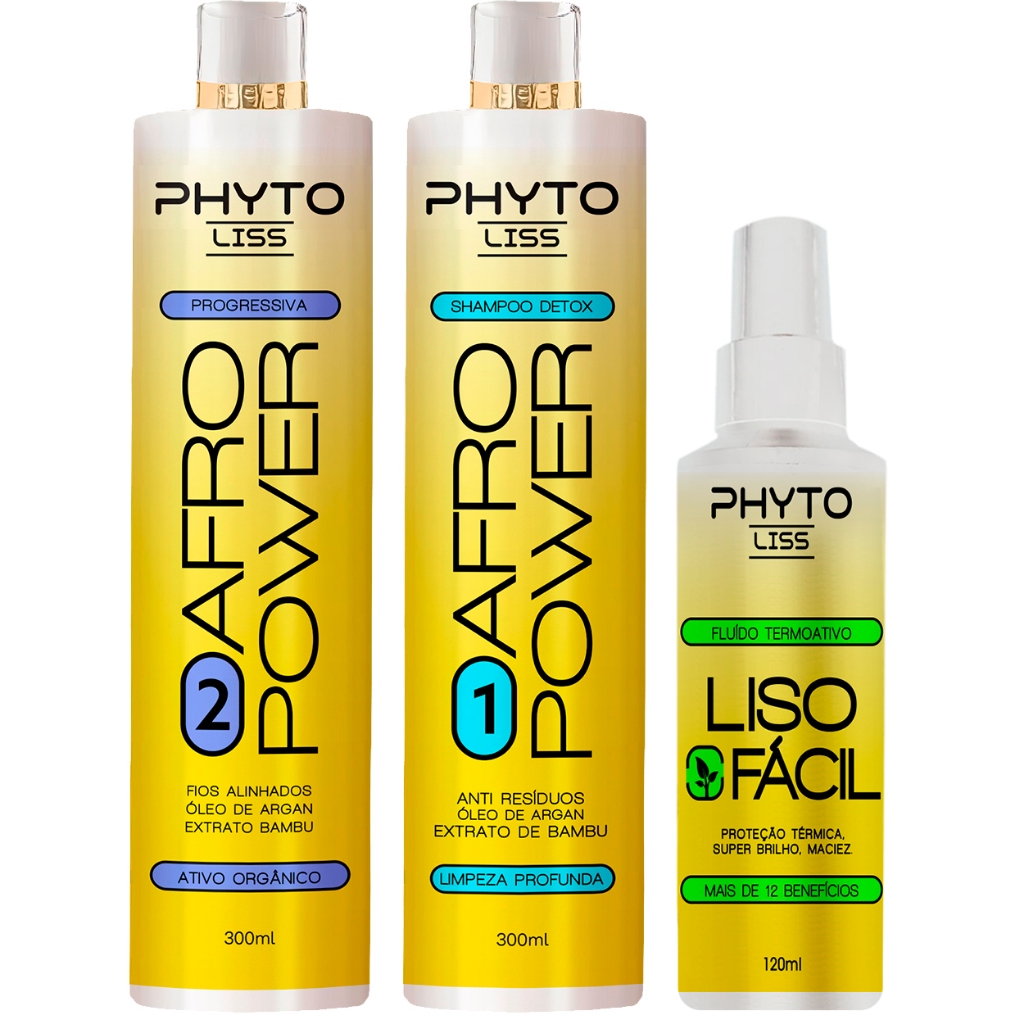 Kit Selagem Afro Sem formol 300ml A Melhor Do Brasil + Protetor Térmico 💛