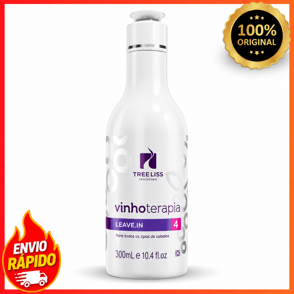 Leave-In Vinhoterapia 300ml Protetor Térmico e Anti Frizz - Treeliss Profissional