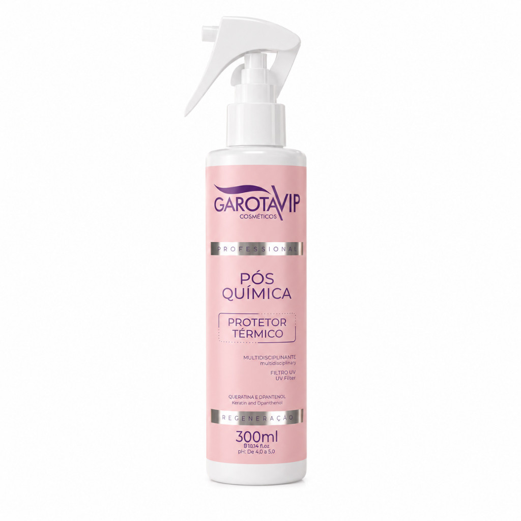 Protetor Térmico Pós Química Garota Vip 300ml Leave In Anti Frizz Com Filtro UV
