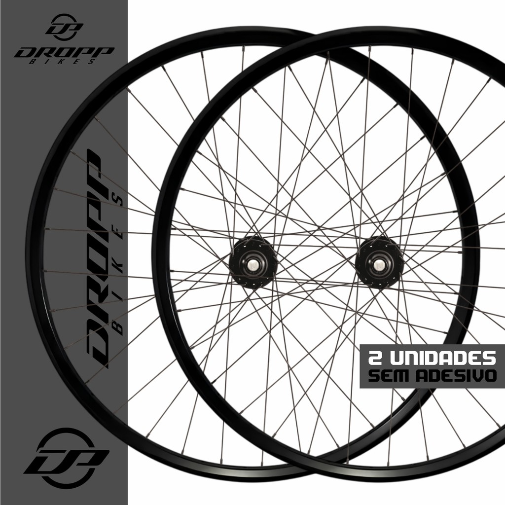 Par de Rodas Aro 29 Aero Race 36 furos Disco Ready to Use Preto sem Adesivo All Black Dropp