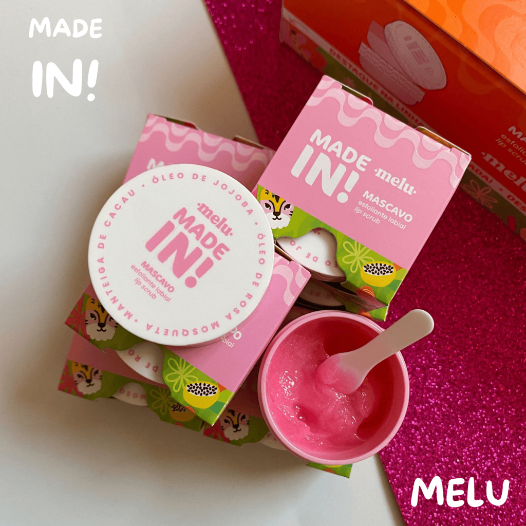 Esfoliante Labial Melu by Ruby Rose Mascavo Made In ! LANÇAMENTO