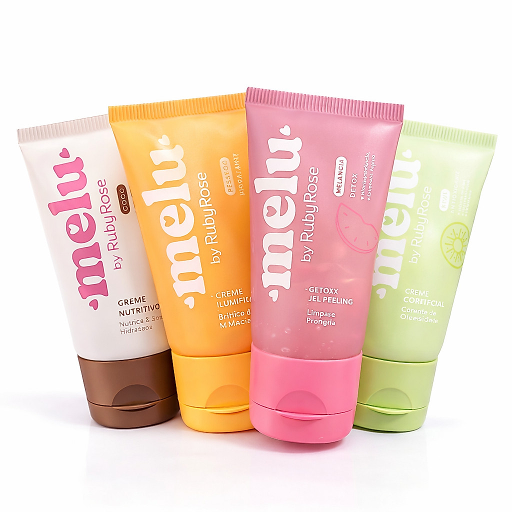 CREME FACIAL MELU BY RUBY ROSE Textura Leve Refrescante Hidratação Suave 40g
