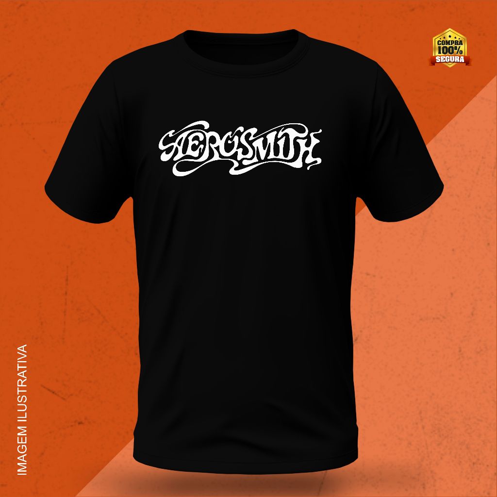 Camiseta Infantil e Adulto Aerosmith Banda de Rock Hard Rock Blusa 100% Algodão Envio Rapido
