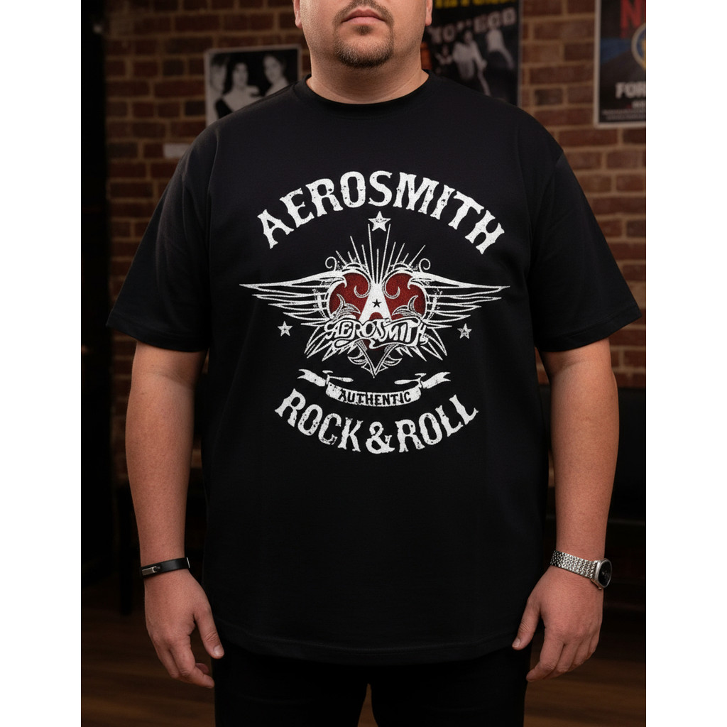 Camiseta Plus Size Banda De Rock Aerosmith Envio Imediato