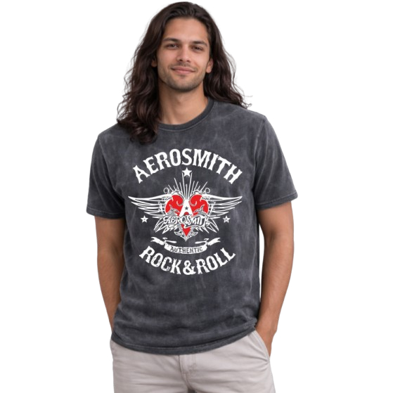 Camiseta Aerosmith Modelos Algodao Estonada Preta Envio Rapido Rock Banda