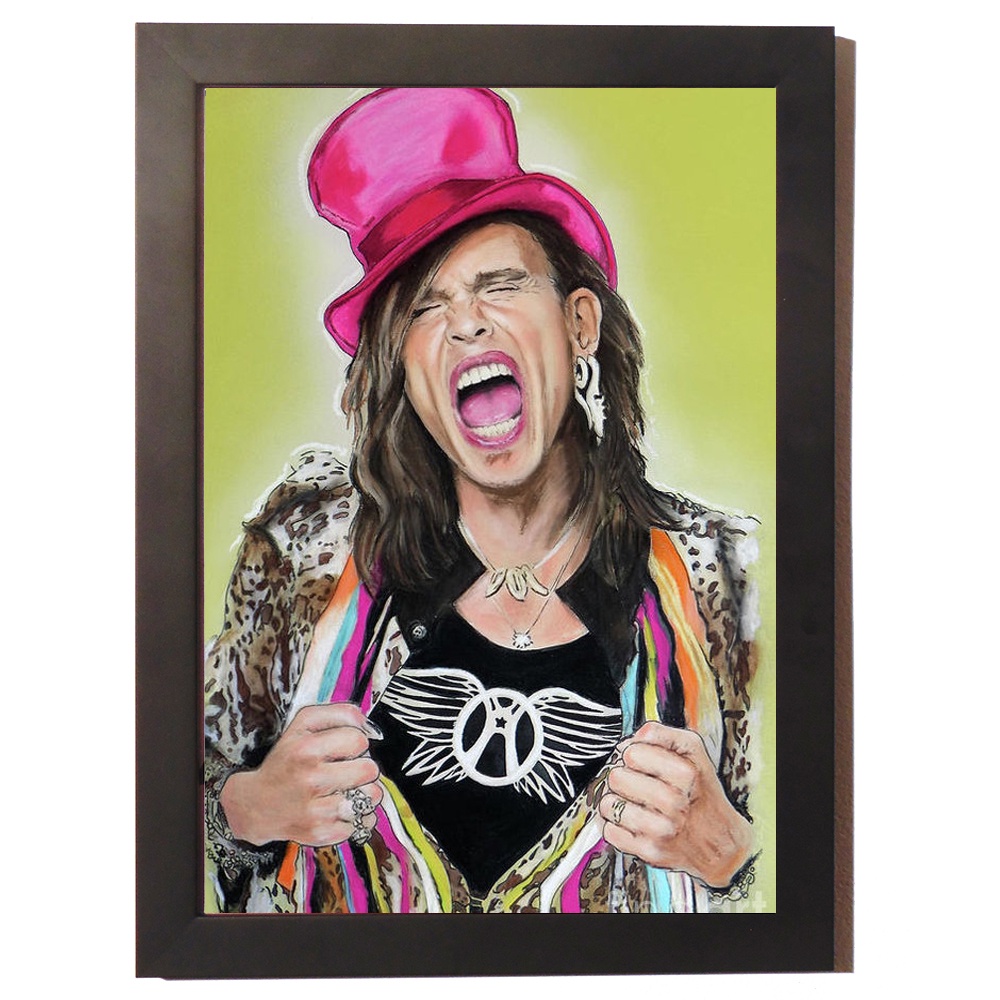 Quadro Decorativo Poster moldura banda Aerosmith Rock and Roll
