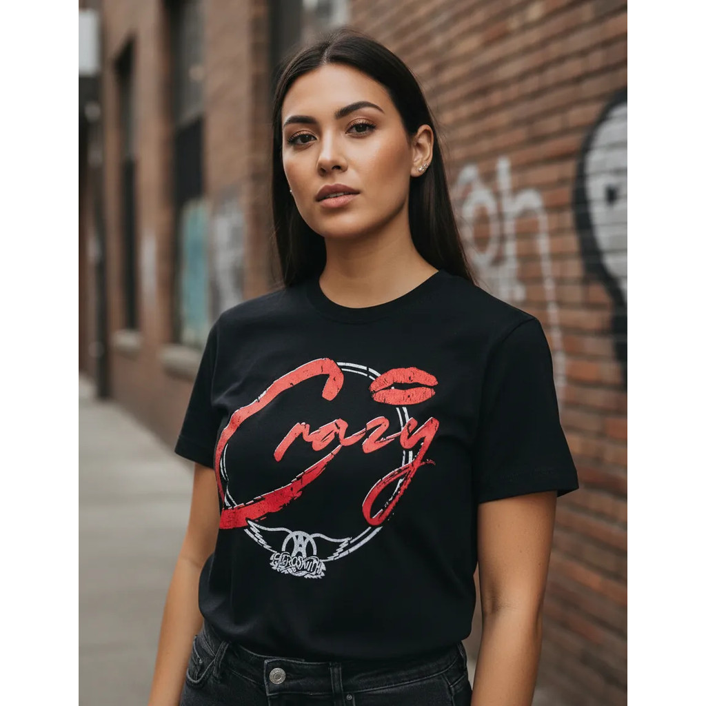 Camiseta Aerosmith Crazy Blusa Adulto Banda de Rock Bo3060