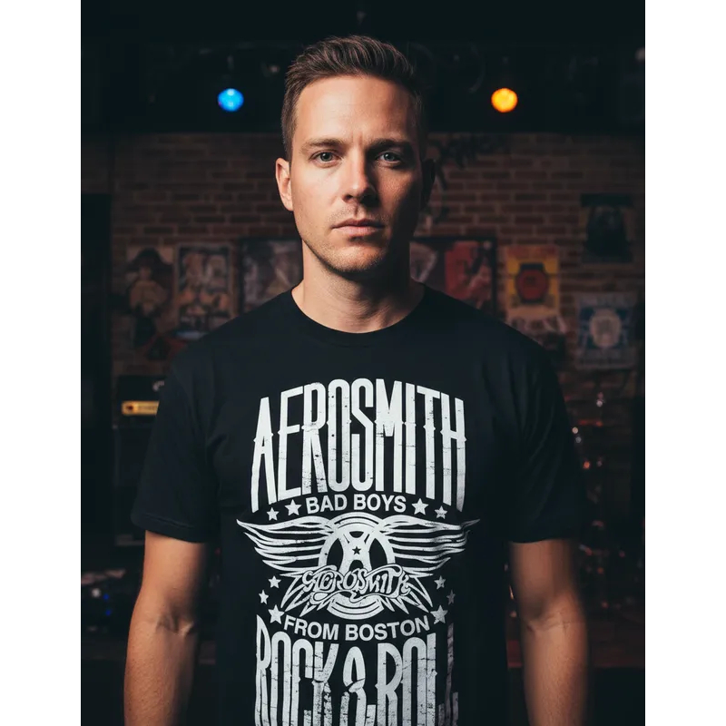 Camiseta Aerosmith Bad Boys from Boston Blusa Adulto unissex banda de rock HCD416