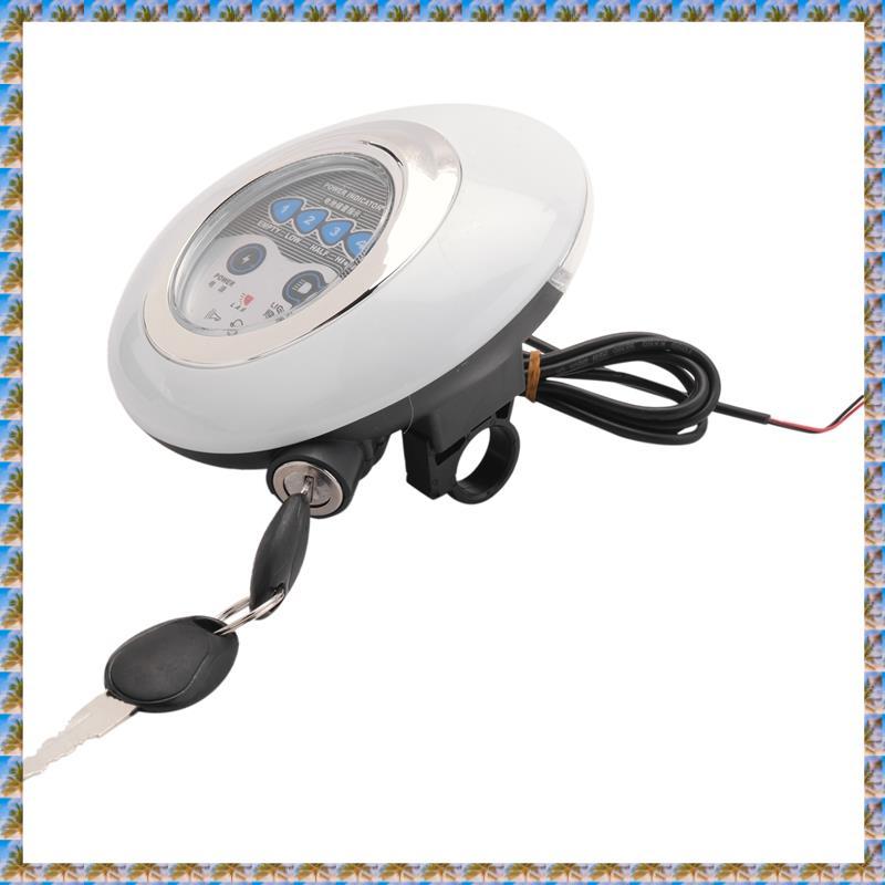 [bo7w15gmoh.br] 3 Em 1 LED Farol De Bicicleta Elétrica Scooter Frontlight Luz De Bloqueio De Buzina Painel De Instrument