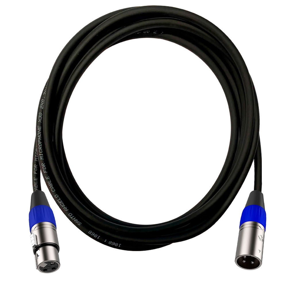Cabo XLR para Equipamentos de Áudio 3 Pinos Para Microfones Palco Igreja Cabo 5 Metros