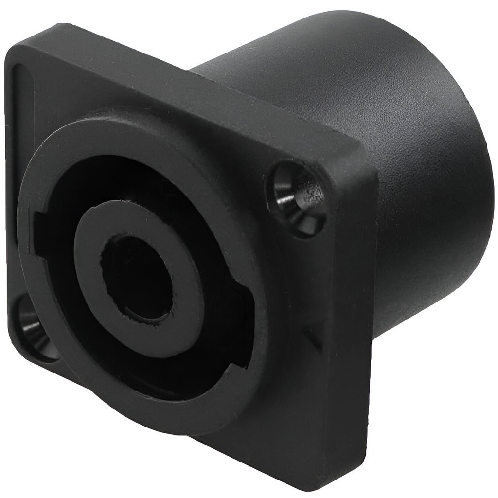 Conector Speakon Painel Fêmea 4 Polos Quadrado Para Equipamentos De Áudio