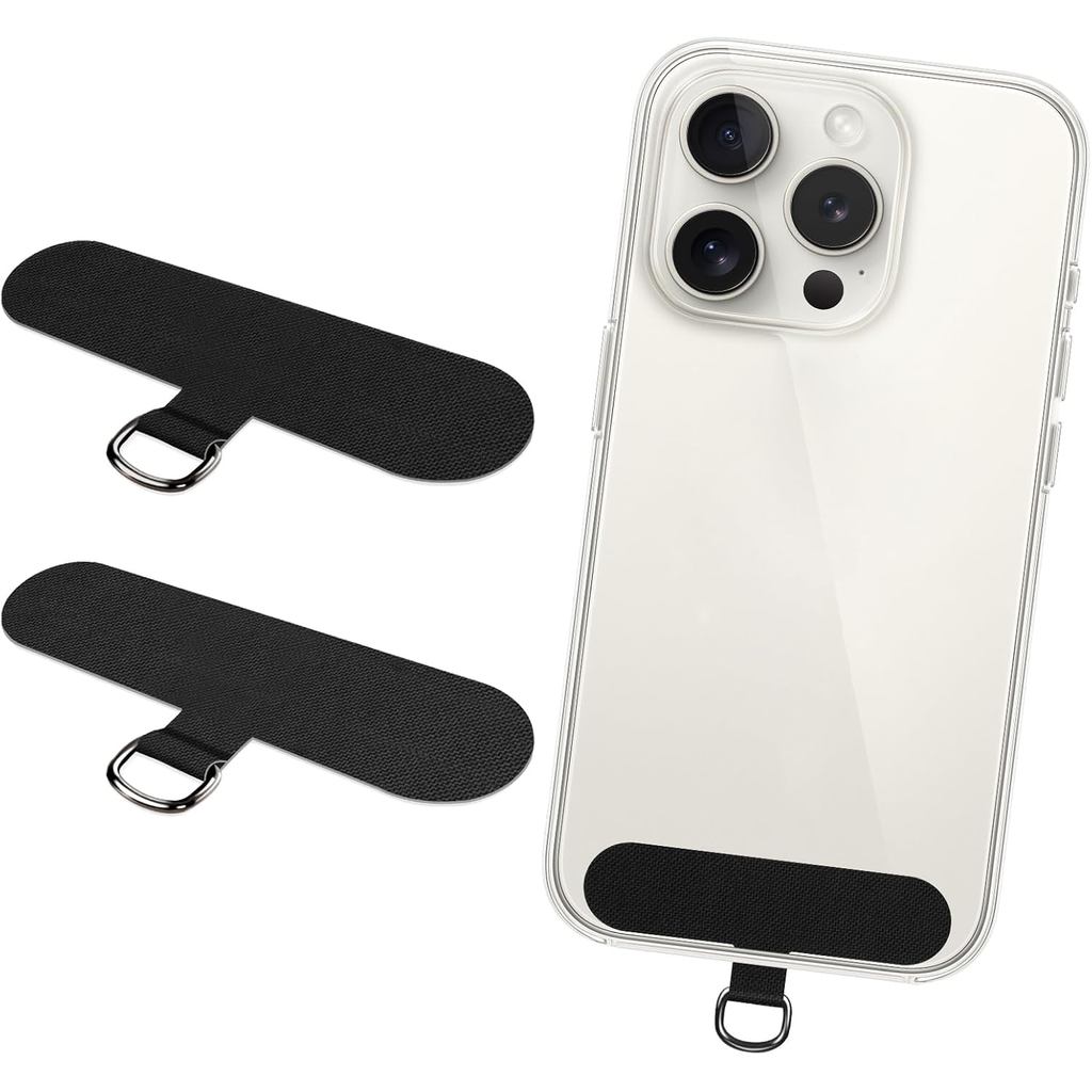 SHANSHUI Phone Tether Pad, 2 Pack Tether Tab Patches for Phone Lanyard Compatible with iPhone & All Smartphones