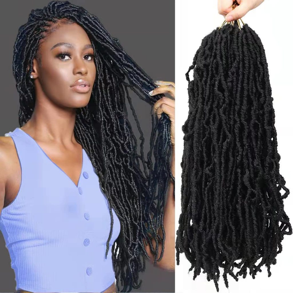 Cabelo de Crochê Dreadlocks Crochet Braids 45cm Dread Pré-Laçado Goddess Locs para Tranças Afro