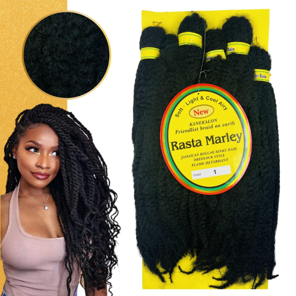 Cabelo Rasta Marley Fibra Premium Kanekalon Dreadlock Crochet Braids 360 Gramas 60cm