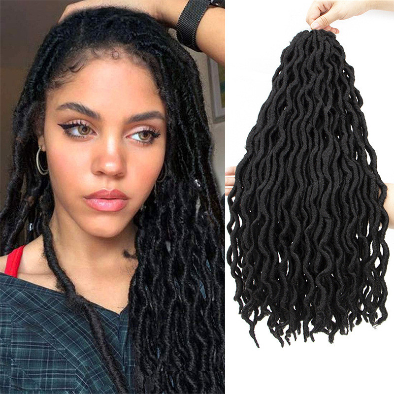 Extensão de Cabelo Sintético Crochet Braids Dreadlocks Cacheado Estilo Boho 14 a 24 Polegadas