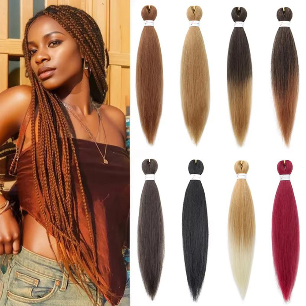 EZ Tranças EASY BRAID Yaki Cabelo Sintético Longo E Reto Para Dreadlocks Trançado De Crochê
