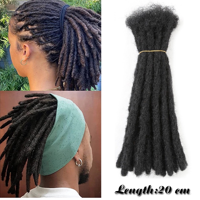 20cm Cabelos Sintéticos Homens Extensões Dreadlock Soft Reggae Crochet Hair Braids Para Mulheres