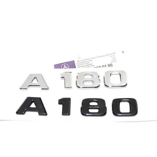 Emblema A180 Mercedes Benz Original Preto Cromado Original