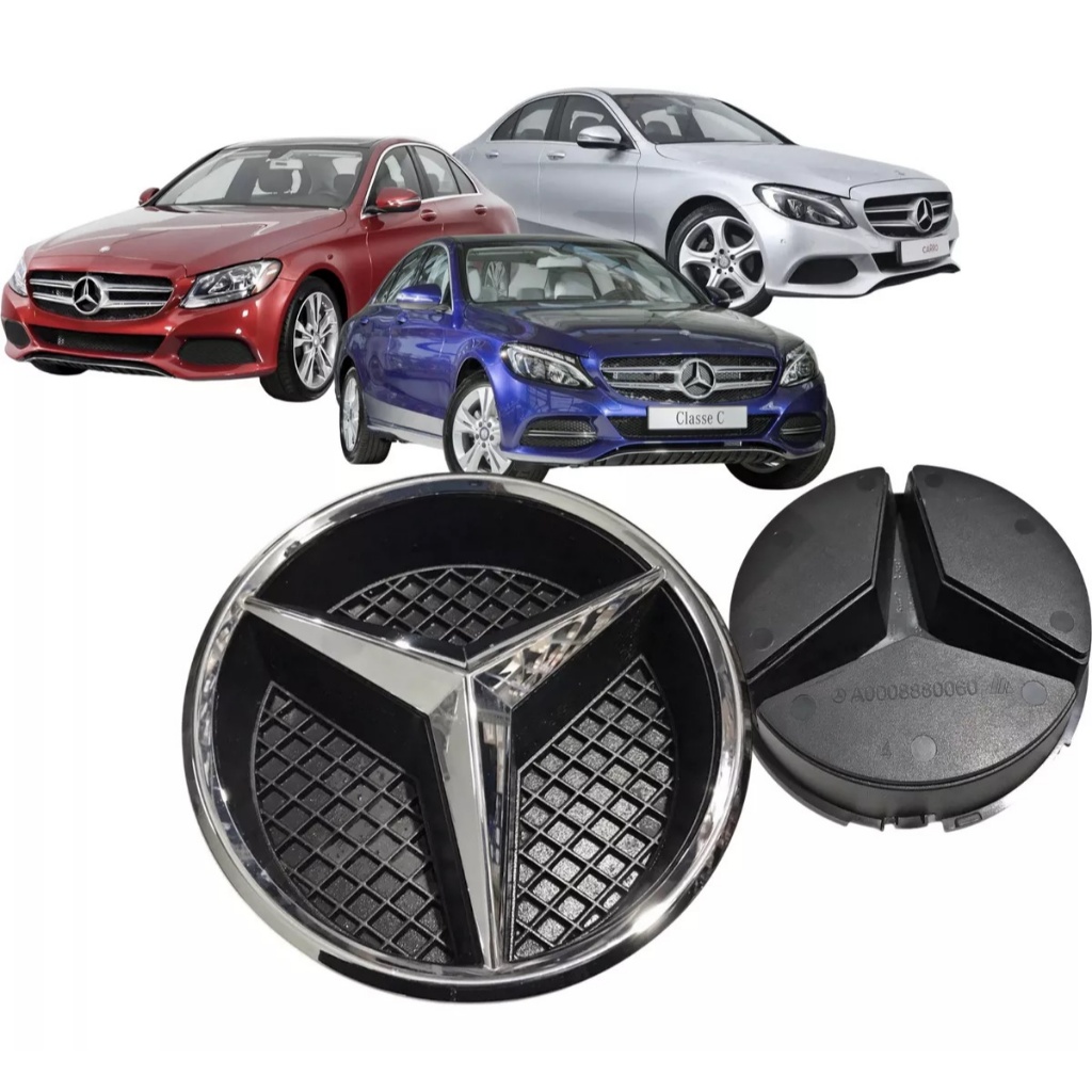 Emblema Logo Grade Radiador Mercedes C180 C200 C300 A200 A180 13 14 15 16 17 18
