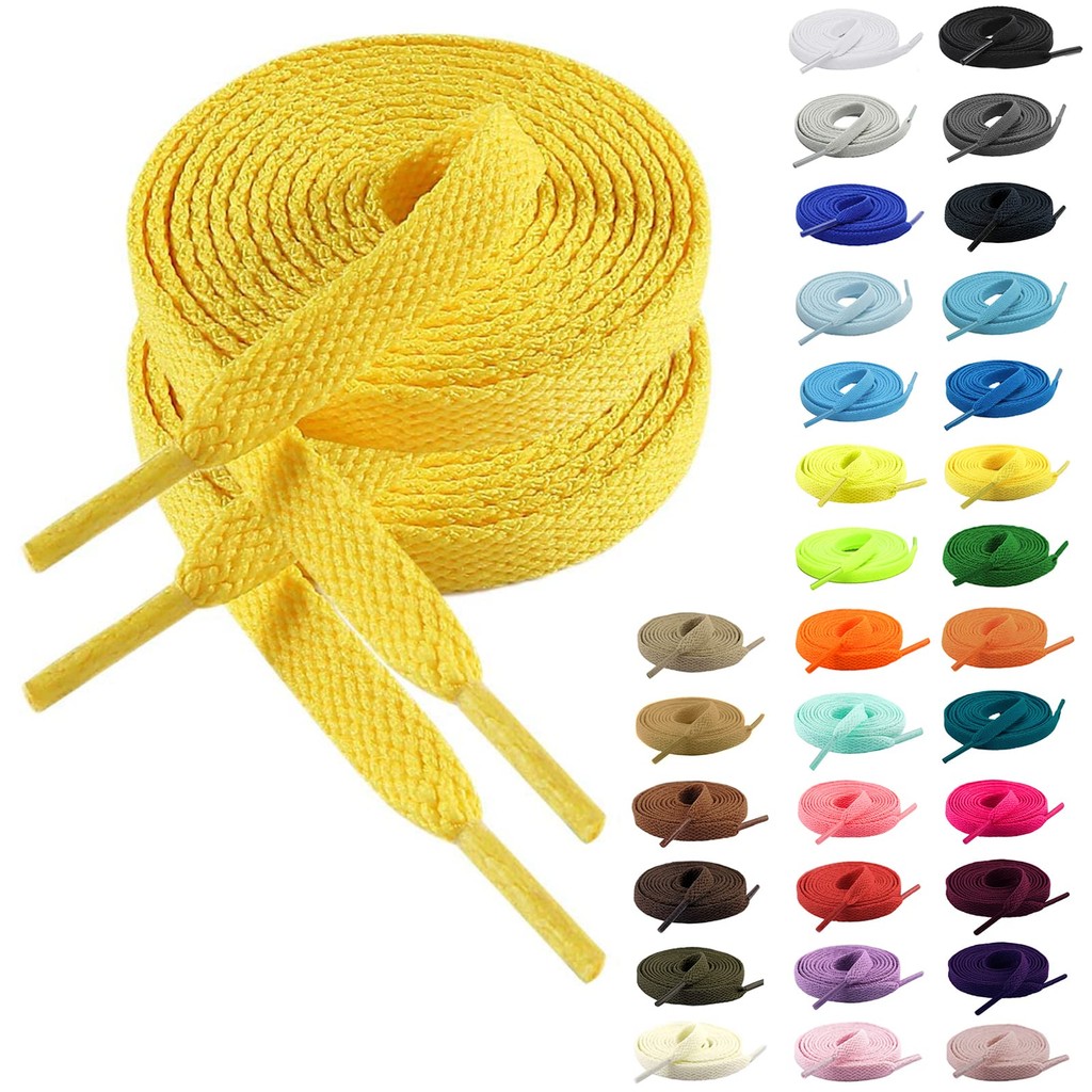 [MECOLO] Cadarços, Cadarços [Conjunto de 2 pares] [32 cores para escolher, antiderrapantes para que não se desfaçam, nã
