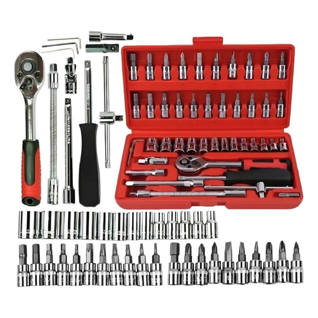 46-Piece Tool Kit Complete Socket Set