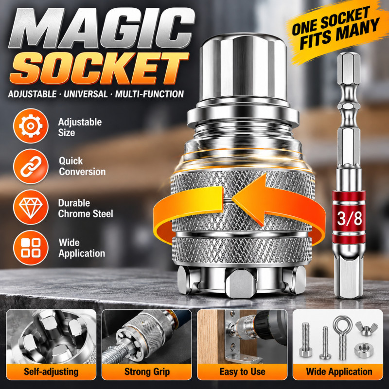Ajustável Universal Socket Wrench Set Ratchet Drill Multifunção Ferramenta de aderência mágica
