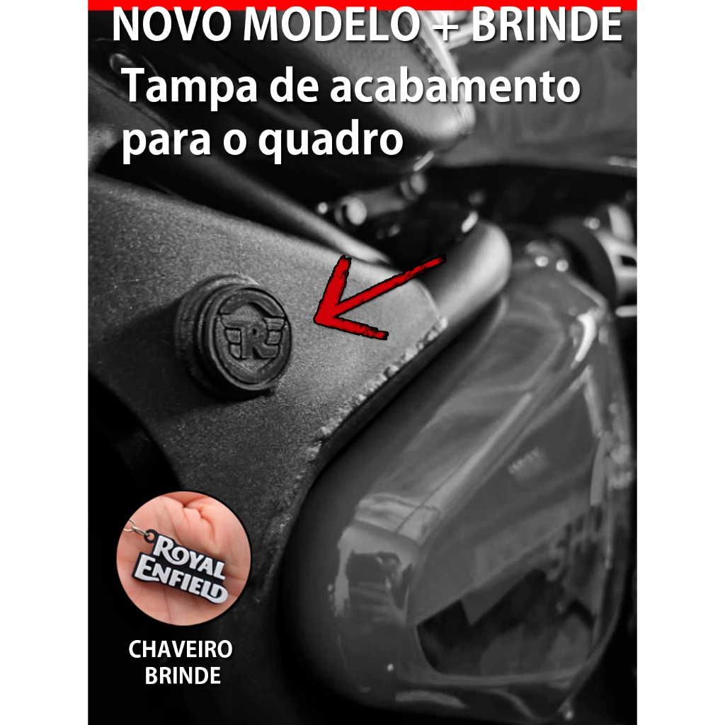 Tampa de acabamento para Quadro Royal Enfield Super Meteor ou Shotgun 650 - PROMOÇÃO 
