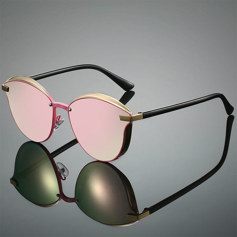 ❤Novidades❤❤ Casual Retro colorido olho de gato grande quadro óculos de sol de alto valor condução Outing Anti-reflexo ó