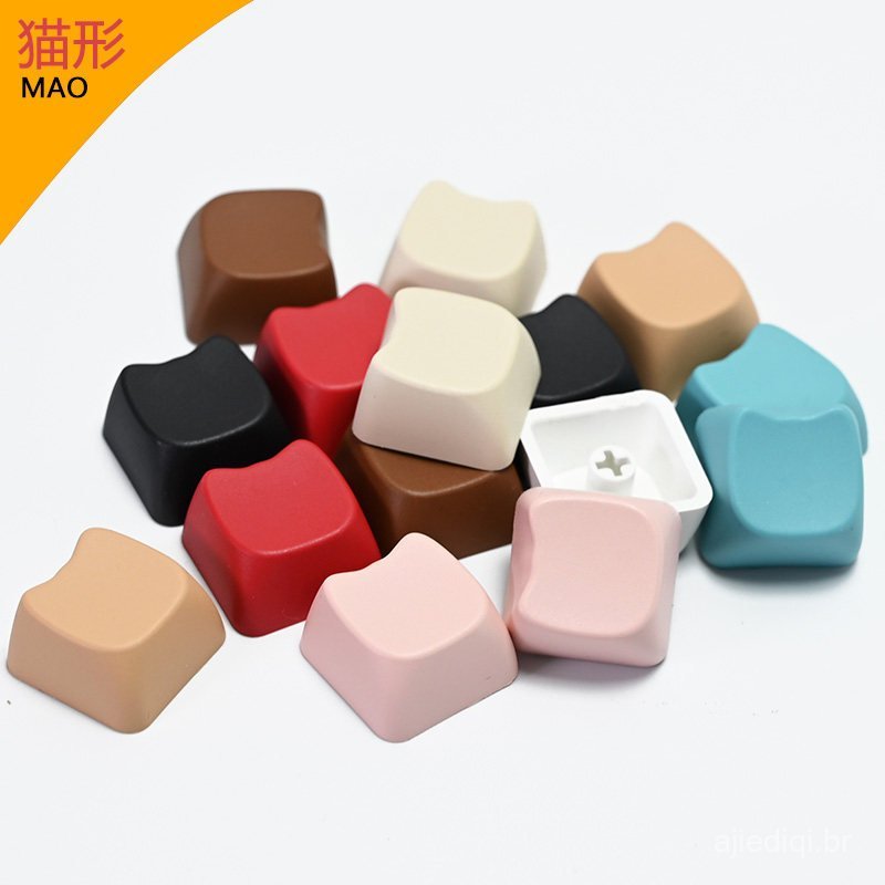 Teclas de alto perfil, alternativa fofa ao estilo Mao, coloridas, tecla ESC em formato de gato, PBT resistente ao desgas
