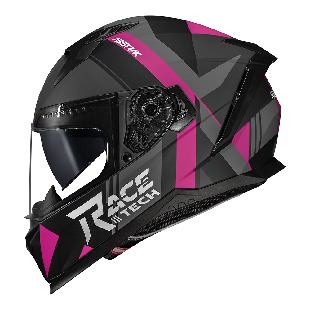Capacete Race Tech Volt Abstrak Matte Black / Pink