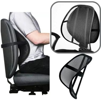 Ergonomic Lumbar Support - Breathable Mesh Back Cushion for Car & Office