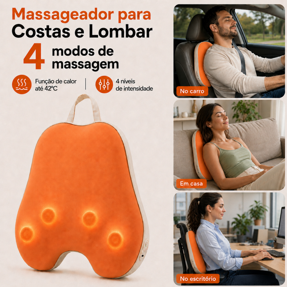 Massager Balls Shiatsu Lumbar Neck Vehicle and Home Lumbar Cushion Neck Feet Cushion Backrest Massager