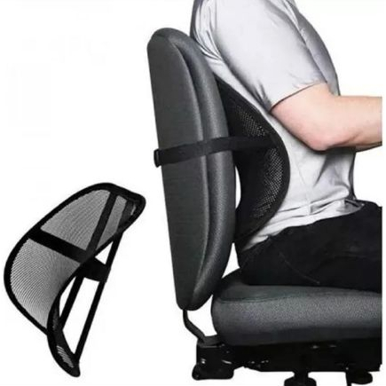 Ergonomic Lumbar Support - Breathable Mesh Back Cushion for Car & Office