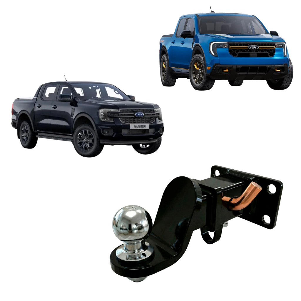 Engate Reboque  Removível PONTEIRA Ford Pick Up Maverick 2022 Á 2025/ Ranger 2025 2100KG Não Fura Completo