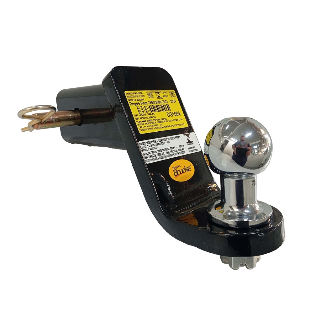 Ponteira de Engate Reboque Ram 2500 3500 2021 a 2025 Removivel 3500 Kg