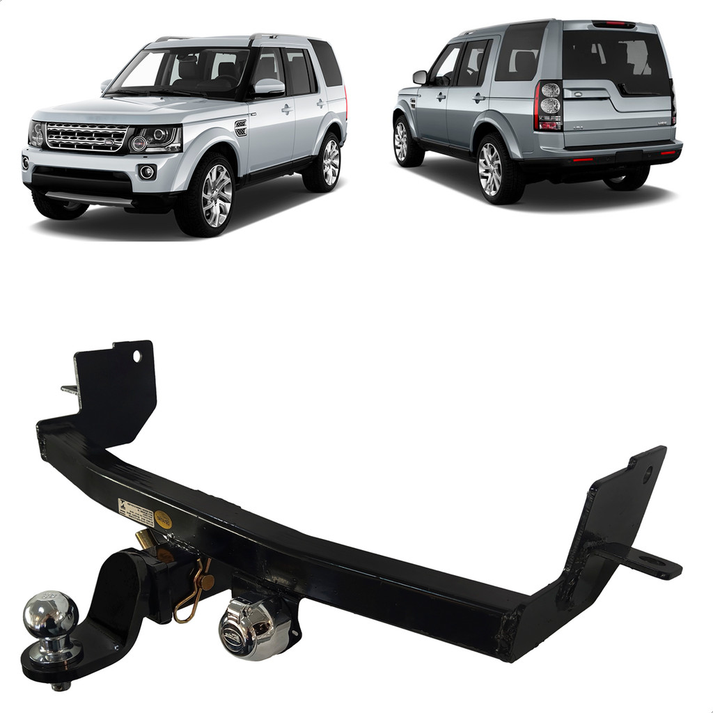 Engate de Reboque Com Ponteira Removivel 700 Kg Land Rover Discovery 3 e 4 2010 2011 2012 2013 2014 2015 2016 Rabicho
