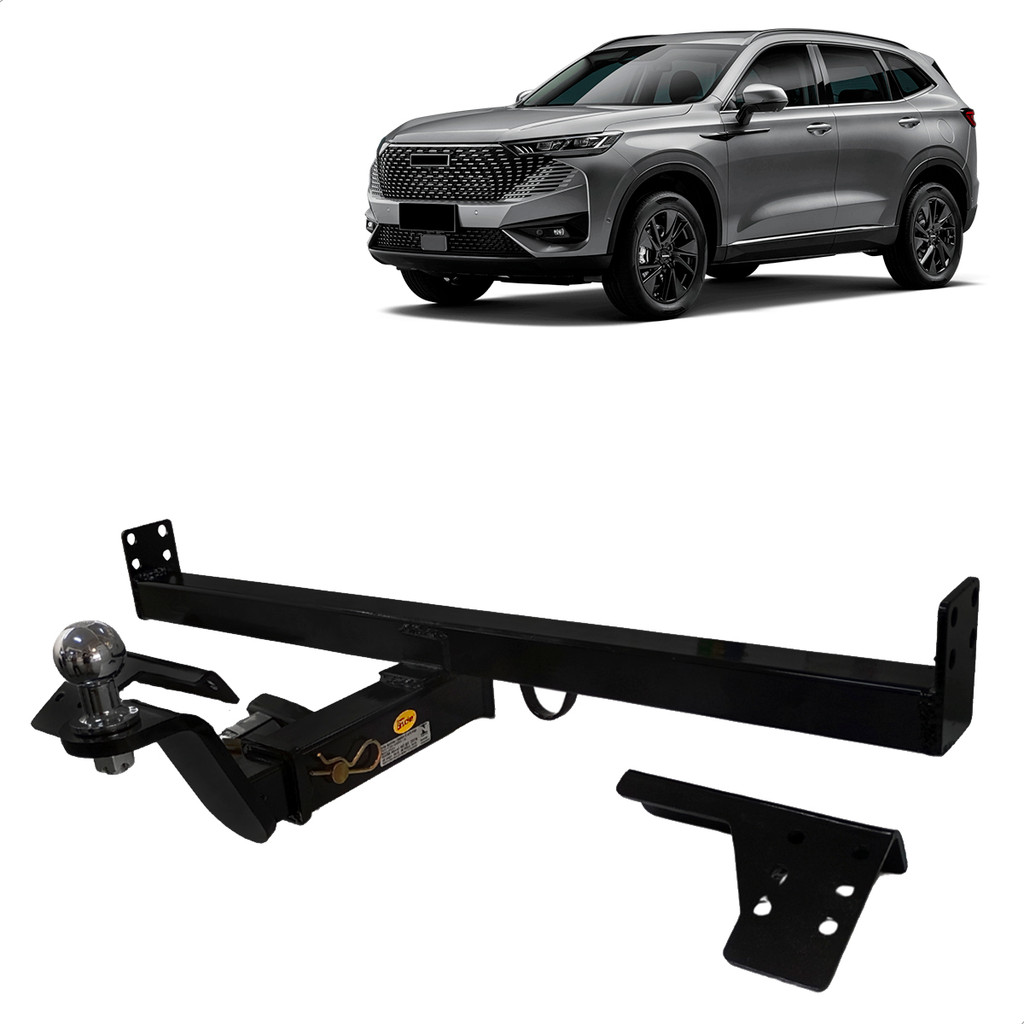 Engate de Reboque Com Ponteira Removivel 1500 Kg GWM Haval H6 GT 2024 2025 Rabicho Puxador Suporte Bola Carretinha Carga