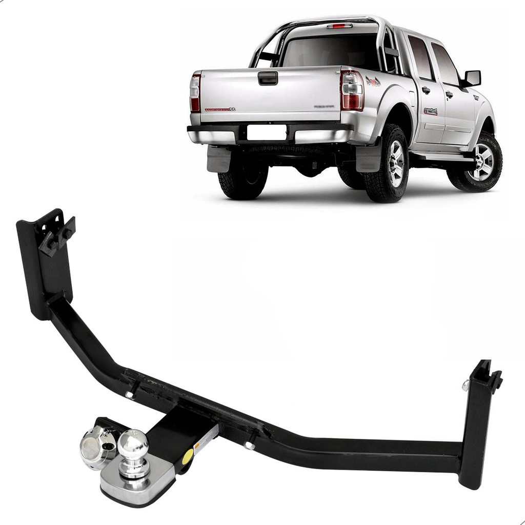 Engate de Reboque Com Ponteira Fixo 700 Kg Ranger Cabine Dupla Simples 2005 2006 2007 2008 2009 2010 2011 Rabicho Bola
