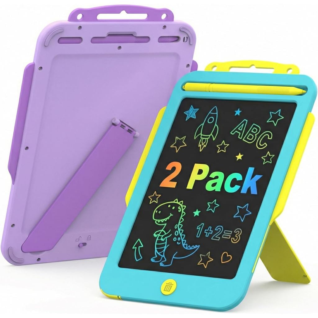 2Pack LCD Writing Tablet for Kids with Stander, 8.5 Inch Colorful Drawing Board Tablet, Educational Toddlers Toys, Kids