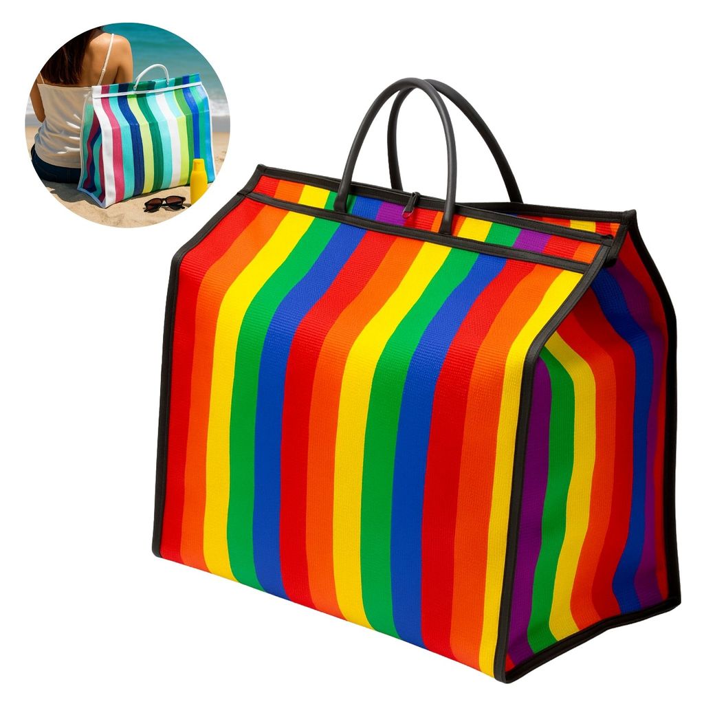 Bolsa Ssacola Ecobag Praia Feira Compras Mercado em Nylon Resistente 30cm PEQUENA Cores Sortidas