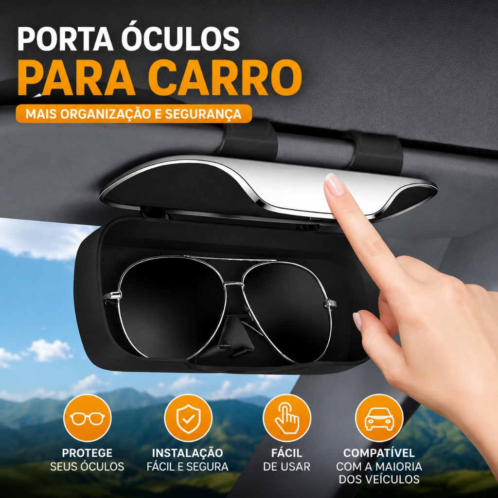 Caixa de óculos de sol para viseira solar de carro, caixa de armazenamento Universal de óculos de sol ABS