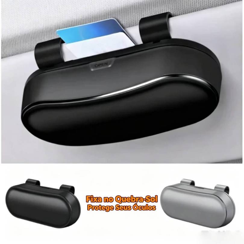 Caixa de óculos de sol para viseira solar de carro, caixa de armazenamento Universal de óculos de sol ABS