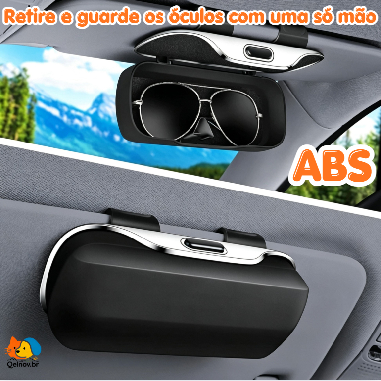 Caixa de óculos de sol para viseira solar de carro, caixa de armazenamento Universal de óculos de sol ABS